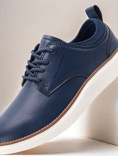 pánské kožené oxfordky v námořnické modré barvě – klasické šněrovací společenské boty pro obchodní i formální události   pánské kožené oxfordky v námořnické modré barvě – klasické šněrovací společenské boty pro obchodní i formální události