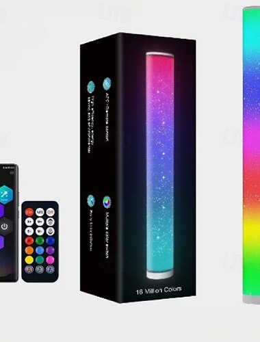  moderne dimmbare LED-Stehleuchte mit Musik, smartes Stimmungslicht für Gaming, Wohnzimmer, Schlafzimmer