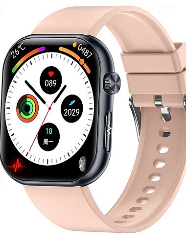  iMosi ET587 Smart Watch 1.96 inch Smartur Bluetooth EKG + PPG Temperaturovervågning Skridtæller Kompatibel med Android iOS Dame Herre Handsfree opkald Vandtæt Mediakontrol IP68 40 mm urkasse