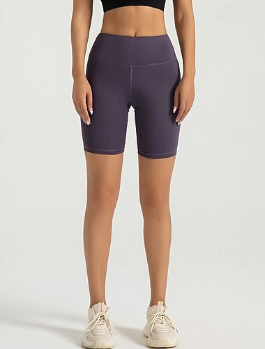  Damen Yogashorts Yoga-Leggings Fleece-gefütterte Leggings Bauchkontrolle Po-Lifting Hohe Taille Yoga Fitnesstraining Pilates Shorts Schwarz Rosa Dunkelgrau Spandex Herbst Sport Sportkleidung Dehnbar