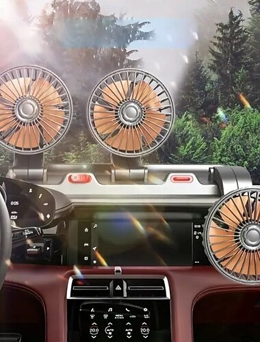  Тройной 12V/24V USB автомобильный вентилятор - мощное охлаждение и циркуляция воздуха для комфорта в автомобиле на длинных поездках