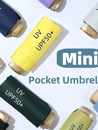  mini zonnescherm uv upf50 kleine opvouwbare zakparaplu opvouwbare paraplu uv-bescherming zonnescherm capsule paraplu buiten uv-schaduw paraplu
