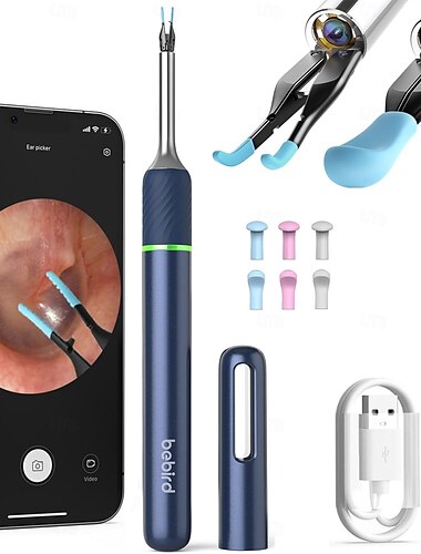  Appareil photo endoscope Bebird Note5 pour retirer le cérumen, 3 modes d'éclairage, Wi-Fi haute vitesse, gyroscope intelligent à 6 axes, professionnel et sûr, 1080p, avec caméra