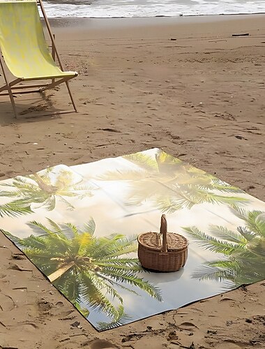  Strandmatte, schnelltrocknend, wasserdicht, feuchtigkeitsbeständig, Picknickmatte für den Außenbereich, Campingdecke