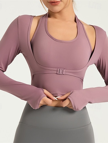  Mujer Sujeción Ligera Sujetadores de Deporte Sujetador para correr Retazos Sin aros Sujetador superior Acolchado Aptitud física Deportes recreativos Corriendo Transpirable Ligero Suave Licra Negro