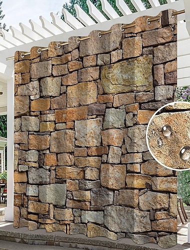  waterdicht buitengordijn privacy, buitenzonwering, glijdende terrasgordijngordijnen, pergolagordijnen doorvoertule bakstenen muur voor tuinhuisje, balkon, veranda, feest