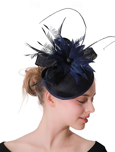  Kopfschmuck Stoff Fedora-Hut Hochzeit Geburtstag Abendgesellschaft Teegesellschaft Pferderennen Elegant Vintage Niedlich Mit Feder Kopfschmuck Kopfbedeckung