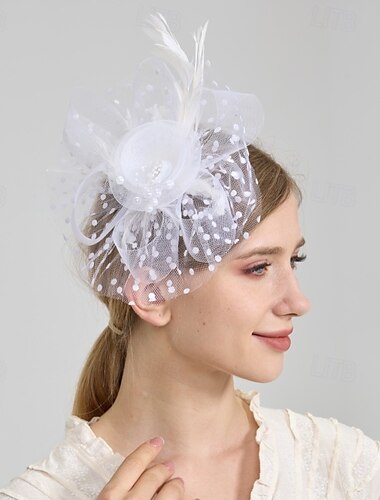  Kopfbedeckung Tüll Hochzeit Abendgesellschaft Elegant Hochzeit Mit Pure Farbe Kopfschmuck Kopfbedeckung