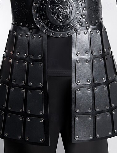  retro vintage medeltida renässanskjol pansar lamellkjol krigare viking herr viking halloween karneval prestanda party larp vuxen kjol (bälte ingår ej)