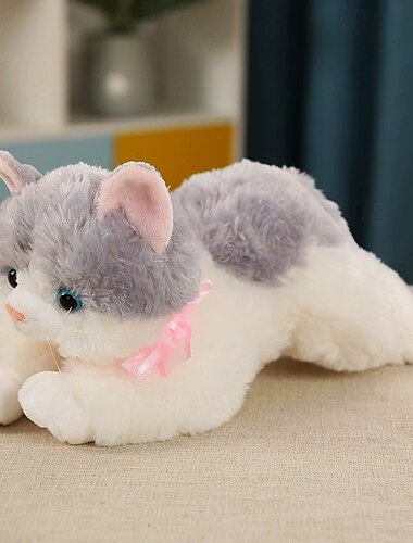 lebensechte animatronische Katze – realistisches Soft-Touch-Fell &schnurrendes Therapie-Stofftier