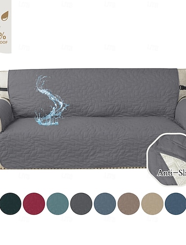  Wasserdichte, gesteppte Sofamatte für Haustiere, Stoffsofabezug, vollständiger Couchschutz, rutschfest, strapazierfähiger Möbelschutz, ganzjährig einsetzbar für Hunde und Katzen im Wohnzimmer