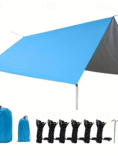  een draagbare luifeltent voor kamperen in de buitenlucht - bescherming tegen zon en regen
