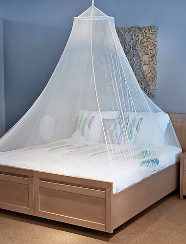  Bett-Baldachin Baumwolle Loft solid Kinder zusammenklappbare runde Hoop durchsichtige Moskito-Netz Mädchen Bett-Baldachin