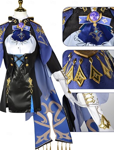  Clorinde Anime Traje Cosplay Roupa Trajes de cosplay Trajes de videogame Dia Das Bruxas Carnaval Festa Comic Con Ocasiões Especiais Para Mulheres Adulto