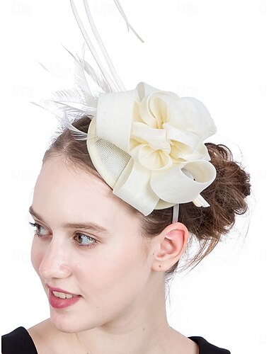  Kopfschmuck Tüll Fedora-Hut Pferderennen Vintage Niedlich Mit Blumig Kopfschmuck Kopfbedeckung