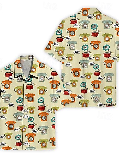  Chemisier / Chemise Affiche rétro Fille rétro Art graphique Pour Homme Adulte Mascarade Impression 3D Vacances Soirée