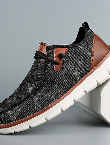  moderne slip-on joggesko for menn, grå mesh med polstret såle, lett komfort for daglig bruk