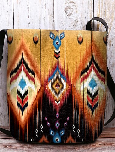  borsa a tracolla da donna con stampa fenice vintage – borsa a tracolla boho con tracolla regolabile, borsa a tracolla in stile etnico per viaggi, shopping e uso quotidiano