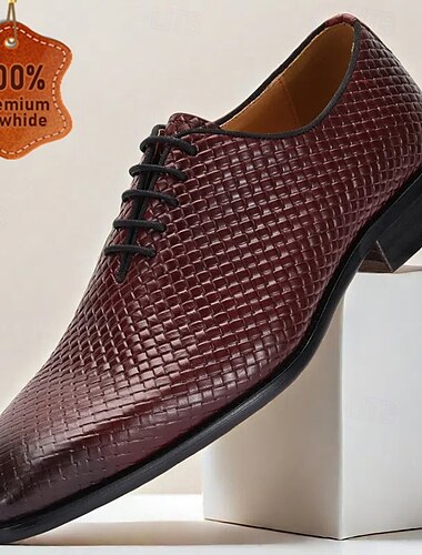  oxfords masculinos de couro italiano de flor integral em bordô rico - sofisticado para uso em escritório e kentucky derby