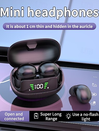  超小型ミニワイヤレスBluetoothヘッドセット ピーナッツサイズの目に見えないインイヤーランニング防水ノイズリダクション