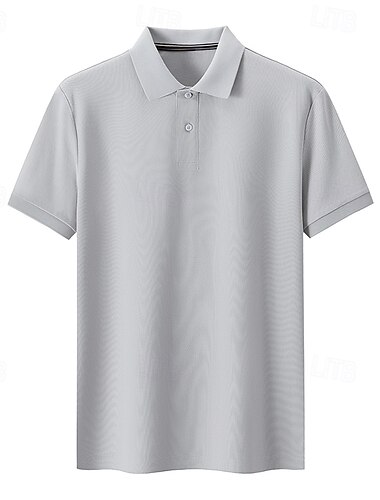  Herren Polo Strick-Polopullover Geschäft Lässig Revers Kurzarm Formell Einfarbig Knöpfe Sommer Schwarz Weiß Marineblau Grün Grau Polo