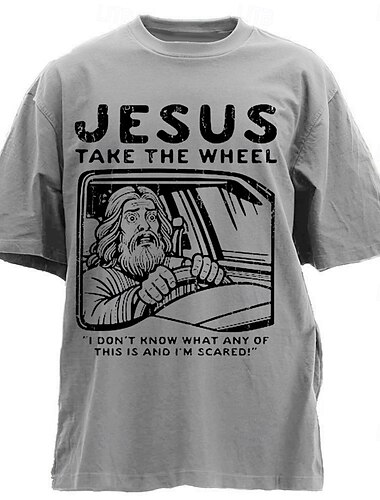  Ostern Herren Jesus Christlich T Shirt Kurzarm T-Shirt 3D-Druck Rundhalsausschnitt Hemd Designer Lässig Party Ferien Blau Khaki Grau Sommer Frühling Bekleidung S M L XL XXL XXXL