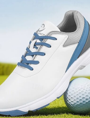  Stilvolle Golfschuhe für Herren in Rot, Weiß und Grau, Sohle mit verbessertem Grip, perfekt für Golfwettkämpfe