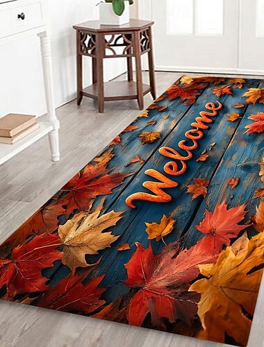  Willkommen Blumenmuster Flanell Zuhause Matten Können Als Fußmatten Sofa Matten Matratzen Badezimmer Wohnzimmer Schlafzimmer Matten Komfortabel Und Weich Verwendet Werden