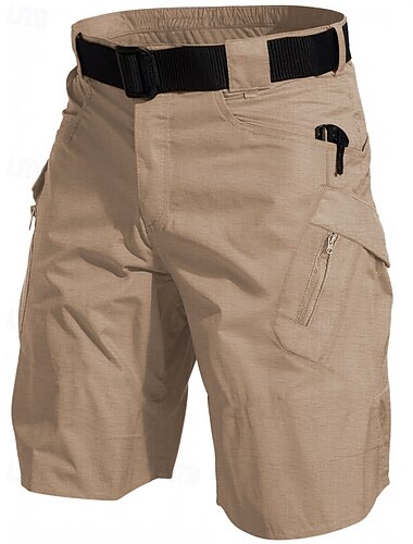  Herren Taktische Shorts Cargo-Shorts Shorts Sommershorts Wander-Shorts Mehrere Taschen Reißverschlusstaschen Einfach Komfort tragbar Knielang Outdoor Sport Täglich Mode Lässig Schwarz Braun