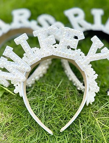  bandeaux de perles pour enterrement de vie de jeune fille pour mariées et demoiselles d'honneur pour enterrements de vie de jeune fille et mariages