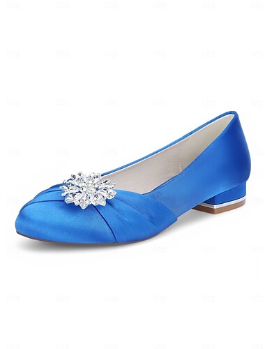  elegante weiße Satin-Hochzeitspumps – kristallverzierte Brautschuhe mit silberner Innensohle