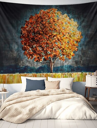  Baum des Lebens Wandteppich große Wandkunst Wandteppich Wanddekoration Fotohintergrund Decke Vorhang Wohnraum Schlafzimmer Einrichtung