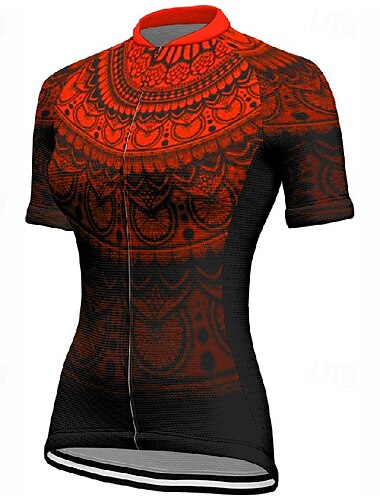  Dame Sykkeltrøyer Kortermet Sykkel T-skjorte Jersey med 3 baklommer Fjellsykling Pustende Hurtigtørkende Anatomisk design Vidje Rød Blå Lilla Gradert sport Klær