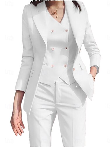  3-teilig Mutter der Braut Eleganter einfacher Hemdkragen Knöchellang Polyester langer Ärmel mit einfarbig 2025