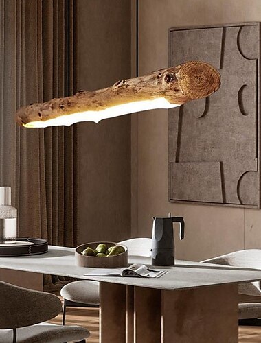  80 cm Diseño de linterna Lámparas Colgantes Madera Madera Acabados Pintados Vintage LED 110-120V 220-240V