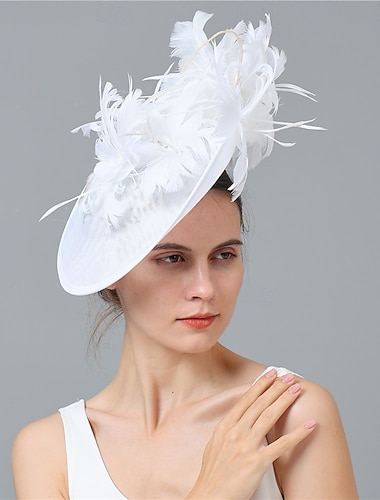  Chapeaux Organza Mariage Course de Chevaux ancien Avec Plume Casque Couvre-chef