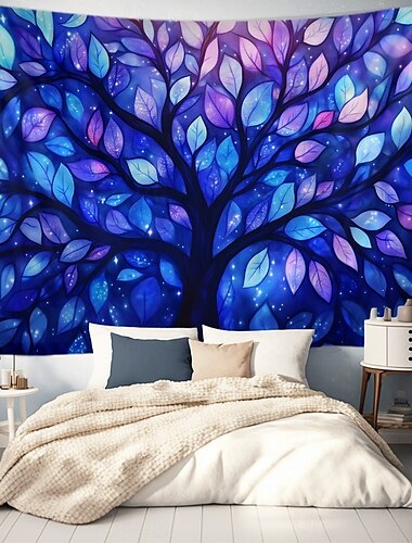  Baum des Lebens Hängender Wandteppich Wandkunst Großer Wandteppich Wanddekor Fotografie Hintergrund Decke Vorhang Haus Schlafzimmer Wohnzimmer Dekoration