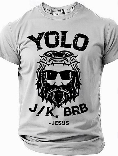  Påske Herre Jesus T skjorte Kortermet T skjorte 3D-utskrift Crew-hals Skjorte Designer Fritid Fest Ferie Hvit Blå Grønn Sommer Vår Klær S M L XL XXL XXXL