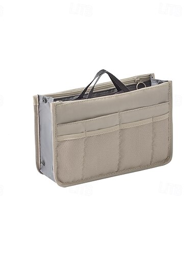  Handliche innere Make-up-Tasche mit Doppelreißverschluss, tragbare, mehrlagige, multifunktionale Kosmetik-Aufbewahrungstasche