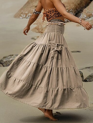  Retro Vintage Mittelalterlich Rock Damen Maskerade Casual Erwachsene Rock