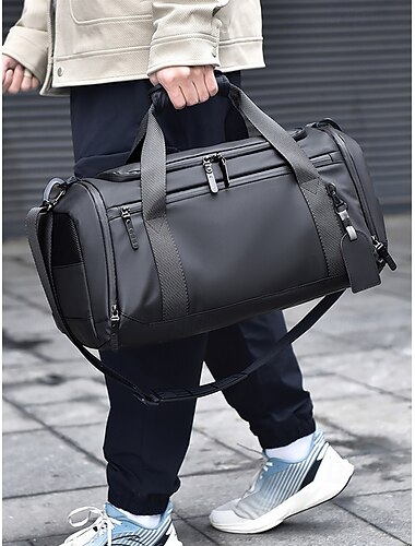  wasserdichte Reisetasche mit Schuhfach – großes Fassungsvermögen für Fitnessstudio, Sport und Übernachtung für Männer und Frauen, Wochenendtasche mit Trolley-Fach