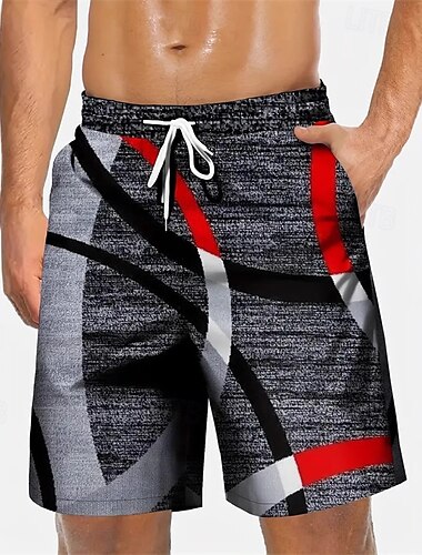  Herren Bademode Surfshorts Badehose Schwimmshorts kurz Surfshorts Unten Kordelzug Mit Taschen Schwimmen Surfen Strand Wassersport Bedruckt Sommer Frühling