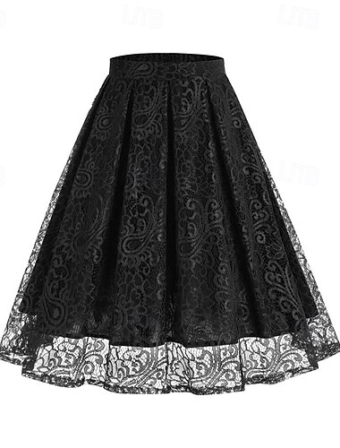  Retro Vintage 1950er Rock Spitze Damen Maskerade Alltagskleidung Date Junggesellinnenabschiedsparty Erwachsene Rock