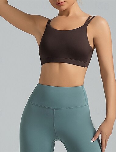  Mujer Sujeción Ligera Sujetadores de Deporte Sujetador para correr Retazos Espalda Abierta Sujetador superior Acolchado Aptitud física Deportes recreativos Corriendo Transpirable Ligero Suave Licra