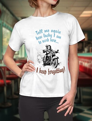  T-shirt Affiche rétro Fille rétro Graphique Pour Femmes Adulte Mascarade Gaufrage à chaud Décontracté Quotidien