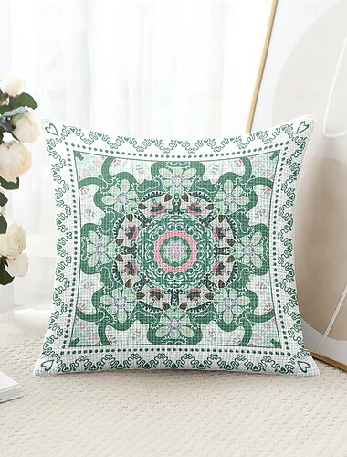  Vintage Ethnischer Dekorativer Kissenbezug 1PC Weicher quadratischer Sofakissenbezug Kissenbezug für Schlafzimmer Wohnzimmer Sofa Stuhl