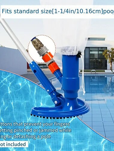  Schwimmbadsauger mit Reinigungsbürste Jet-Vakuum-Saugkopf Schwimmbadsauger