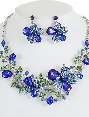  Ohrring-Set 1 Set Legierung Ohrringe Halskette Damen Luxus Schmuck-Set Für Festival