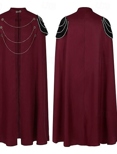  Retro Vintage Mittelalterlich Renaissance Umhang Schals Wikinger Ranger Elfen Bogenschießen Einfarbig Herren Damen Keltisch Vikinger Fantasie Halloween LARP Erwachsene Schal