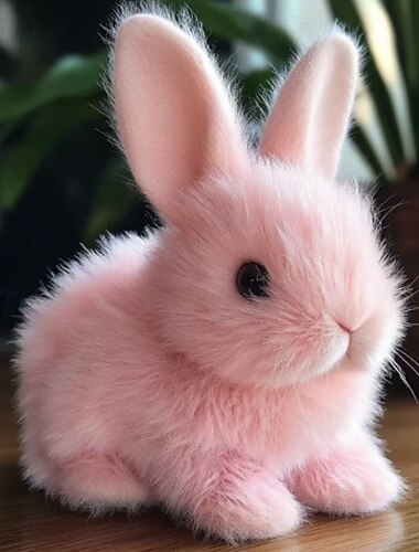  mein realistisches Hasenspielzeug, interaktive Hasen-Osterdekoration, realistisches Hasengeschenk für Kinder – springt, zuckt und wackelt mit den Ohren, realistisches Hasenspielzeug, Bunbi realistischer Hase